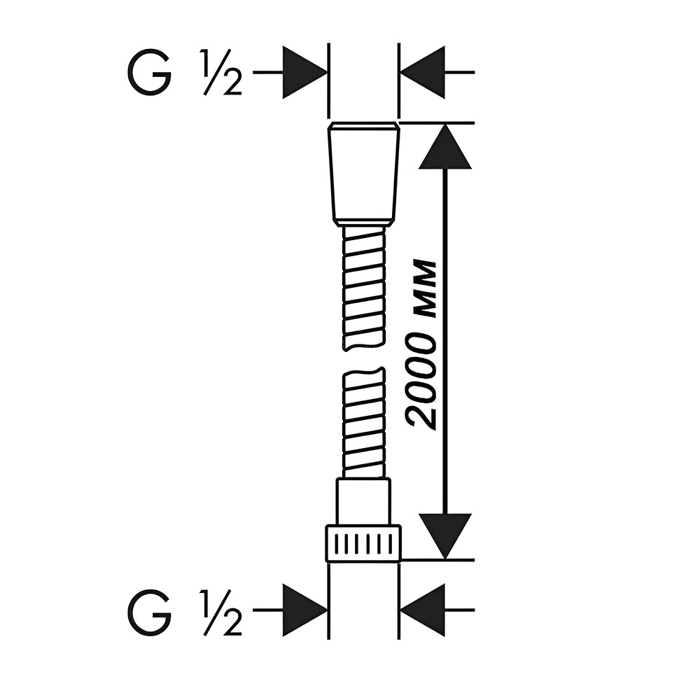 Ganzer  для выдвижной лейки 1/2 - 3/8 ВР GZ 80200, хром